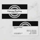 Ronde ventilator - zwart visitekaartje (Voorkant / Achterkant)