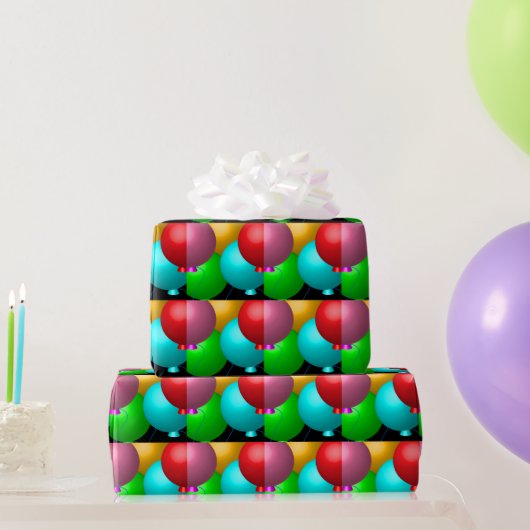 Ronde Verjaardagsballonnen Cadeaupapier (Feestgeschenken)
