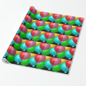 Ronde Verjaardagsballonnen Cadeaupapier (Uitgerold)
