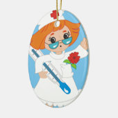 Ronde verpleegkundige Ornament (Links)