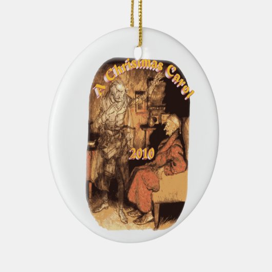 Ronde versiering Marley and Scrooge 2010 Keramisch Ornament (Rechts)