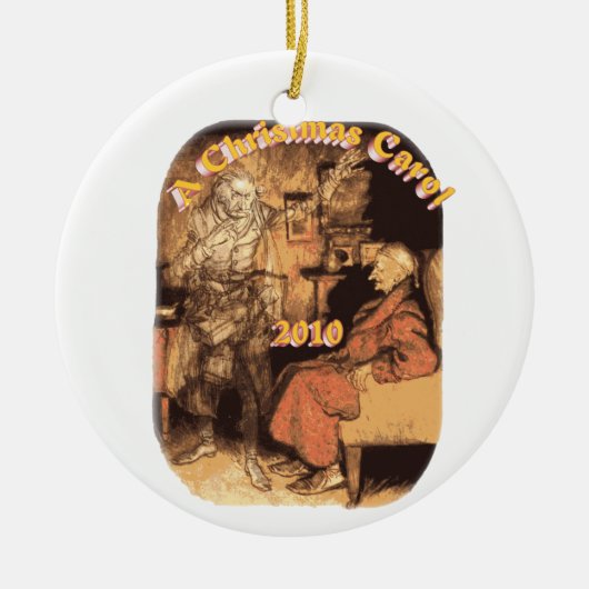 Ronde versiering Marley and Scrooge 2010 Keramisch Ornament (Voorkant)