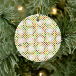 Ronde versiering met een geometrisch patroon keramisch ornament