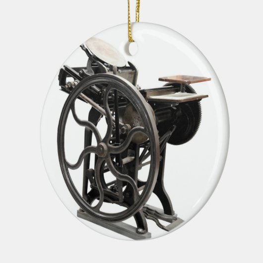 ronde versiering van letterdrukmachine keramisch ornament (Links)