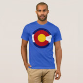 Ronde vlag van Colorado T-shirt (Voorkant volledig)