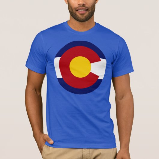Ronde vlag van Colorado T-shirt (Voorkant)