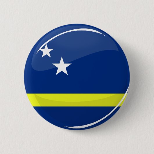 Ronde vlag van Curaçao Ronde Button 5,7 Cm (Voorkant)