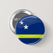 Ronde vlag van Curaçao Ronde Button 5,7 Cm (Voorkant /achterkant)