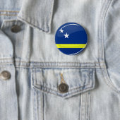 Ronde vlag van Curaçao Ronde Button 5,7 Cm (In situ)