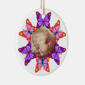 Ronde vlinderfoto-Lijst Keramisch Ornament (Rechts)
