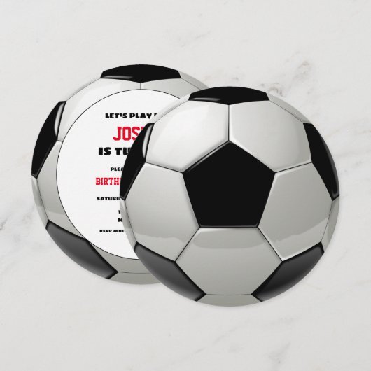 Ronde Voetbal Birthday Kaart (Voorkant / Achterkant)