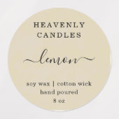 Ronde -- VOLLEDIG BEWERKBARE Kaars Sticker Labels (Design 2)