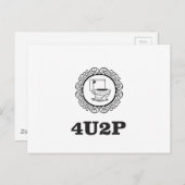 ronde voor u om te plassen briefkaart (Voorkant / Achterkant)