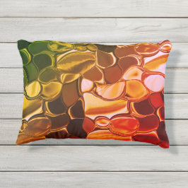 Ronde vormen die van rood naar groen migreren buitenkussen