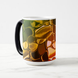 Ronde vormen die van rood naar groen migreren magische mok