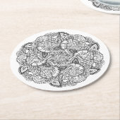 Ronde vormgeving ronde kartonnen onderzetter (Gebogen)