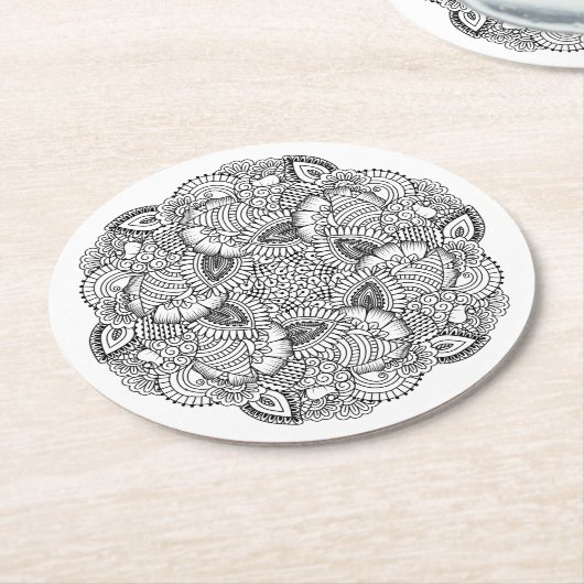 Ronde vormgeving ronde kartonnen onderzetter (Gebogen)