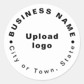 Ronde vormgeving zakelijk merk op witte Sticker (Voorkant)