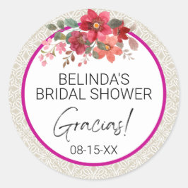 Ronde Vrijgezellenfeest "Gracias" Stickers
