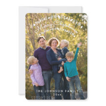 Ronde vrolijke kerst familie foto