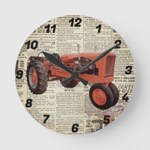 Ronde Wand Tractor Klok
