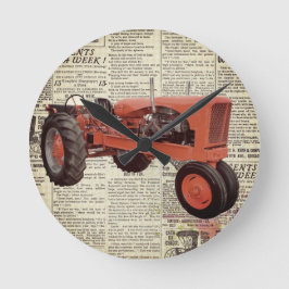 Ronde Wand Tractor Klok