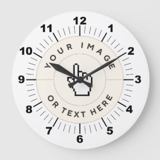 Ronde wandklok 10.75" - Aangepast (voeg afbeelding