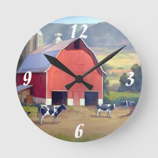 Ronde wandklok/Boerderij Klok (Voorkant)