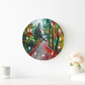 Ronde Wandklok Herfst Landschap Watercor (Huis)