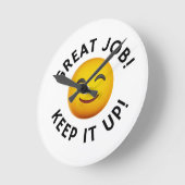 Ronde wandklok met emoji (Hoek)