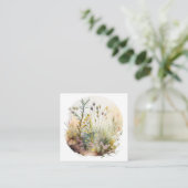 ronde waterverf kunst van herwilderen en ontgroeni informatiekaartje (Staand voorkant)