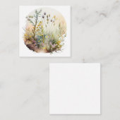 ronde waterverf kunst van herwilderen en ontgroeni informatiekaartje (Voorkant / Achterkant)