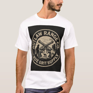 Ronde westerne stijlafbeelding t-shirt