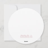 Ronde Whimsical Blue Wavy Lijst Wedding Menu (Achterkant)