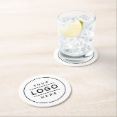 Ronde White Custom Business Logo Branded Ronde Kartonnen Onderzetter (Insitu)