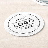 Ronde White Custom Business Logo Branded Ronde Kartonnen Onderzetter (Gebogen)