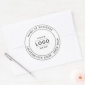 Ronde White Custom Business Logo Branded Ronde Sticker (Envelop)