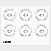 Ronde White Custom Business Logo Branded Ronde Sticker (Vel)