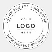 Ronde White Custom Business Logo Branded Sticker (Voorkant)