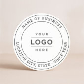 Ronde White Custom Business Logo Branded Zandsteen Onderzetter