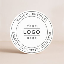 Ronde White Custom Business Logo Branded