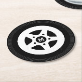 Ronde wielband en velgnieuw onderzetter (Gebogen)