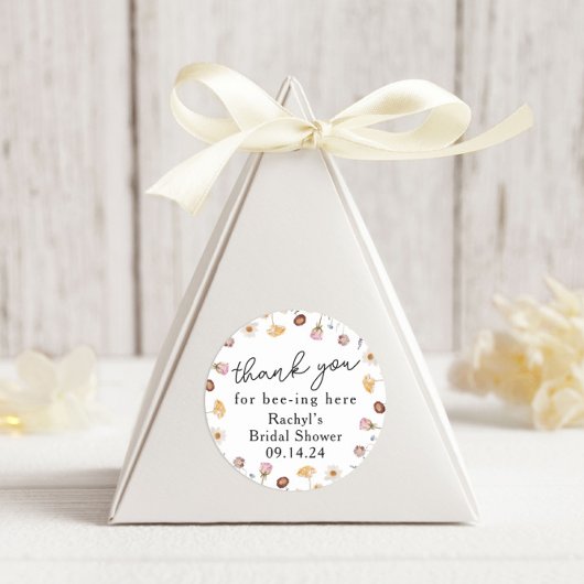 Ronde Wilde Bloem Bruidsbruiloft Bloem Sticker