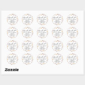 Ronde Wilde Bloem Bruidsbruiloft Bloem Sticker (Vel)