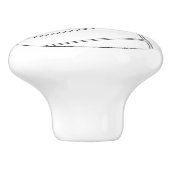 Ronde, witte volleybaldrager keramische knop (Zijkant)