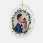 Ronde Wreath Keramisch Ornament (Rechts)