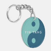 Ronde Yin Yang logo aangepaste foto sleutelhangers (Voorkant Links)