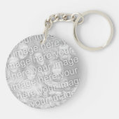 Ronde Yin Yang logo aangepaste foto sleutelhangers (Achterkant)