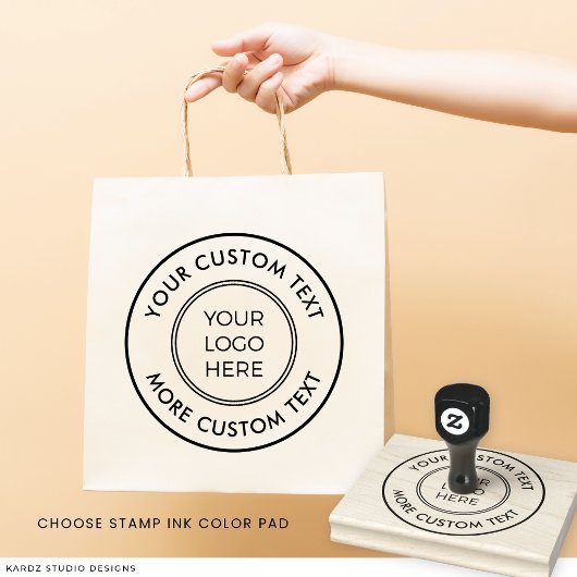 Ronde Zakelijk Logo Aangepaste Tekst Stempel van R