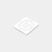 Ronde zakelijke Logo Aangepaste opmerkingen na IT Post-it® Notes (Schuin)